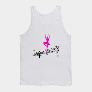 Ballerina dancing with the birds Tank Top